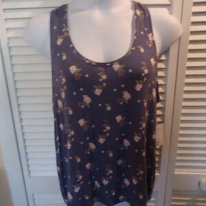 SO Navy Floral Tank Top